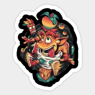 Crash and bandicoot Sticker